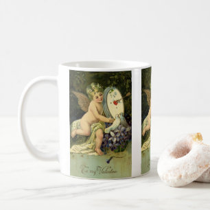 Mug Victorian Valentines Day, Vintage Angel Inséparabl