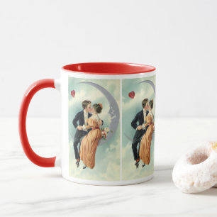 Mug Victorienne Saint Valentin Baiser Vintage sur la L