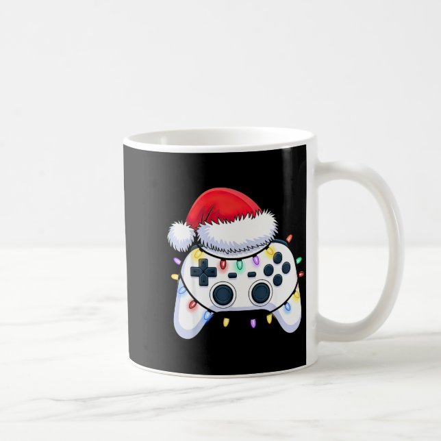 Mug Video Game Controller Christmas Santa Hat Gamer Bo (Droite)