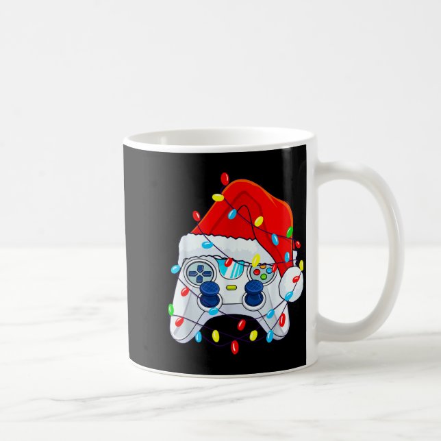 Mug Video Game Controller Christmas Santa Hat Gamer Bo (Droite)