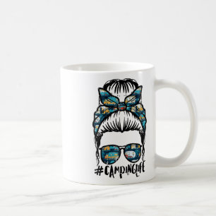 Mug Vie de camping chignon désordonné camp campeur mam