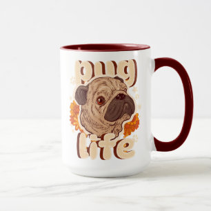 Mug Vie de pug pour les amoureux de pug