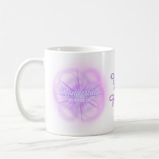 Mug Vie de rêve manifeste Aura Glow Dégradé Violet