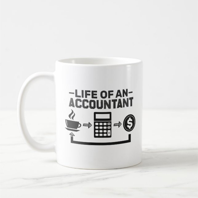 Mug Vie D'Un Comptable, D'Un Comptable Drôle (Gauche)