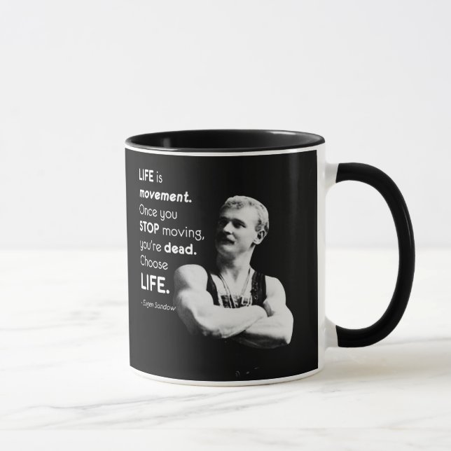 Mug Vie - Eugen Sandow Bodybuilding Motivation (Droite)