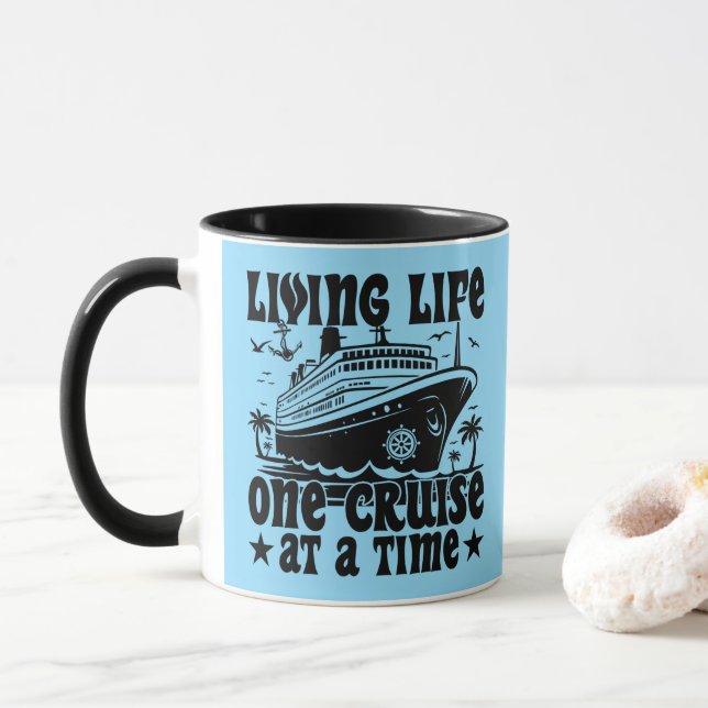 Mug Vie Une Croisière À La Fois Vacances En Famille (Avec donut)