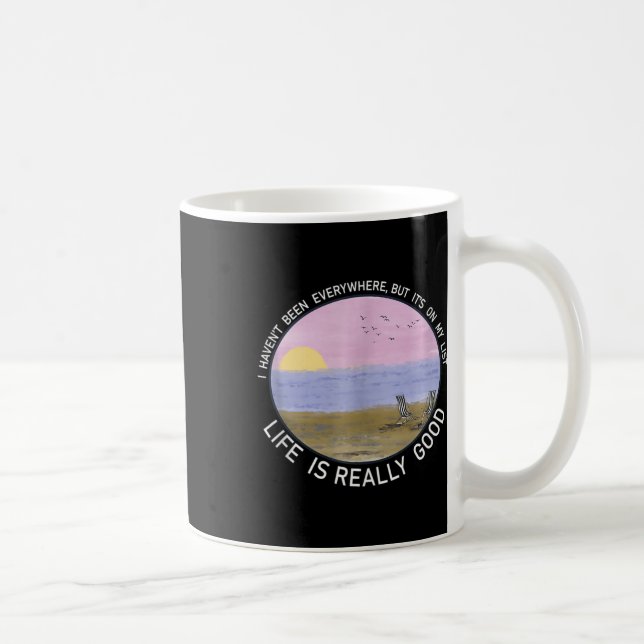 Mug Vie Vraiment Bon Été Plage Vacances Graphique (Droite)