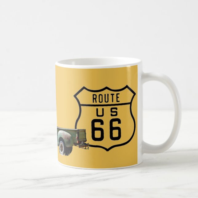 Mug Vieil or américain de camion de l'itinéraire 66 (Droite)