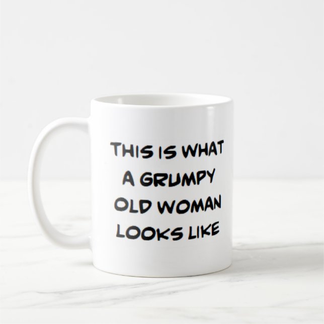 Mug vieille femme grincheuse (Gauche)