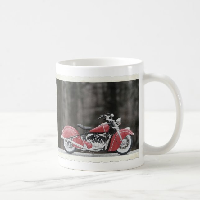 Mug Vieille photo de moto de couleur (Droite)