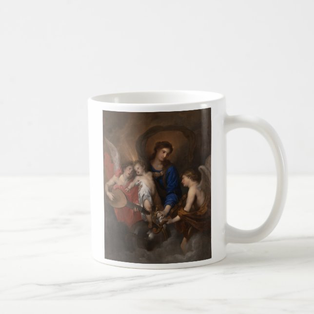 Mug Vierge et enfant avec la musique faisant des anges (Droite)