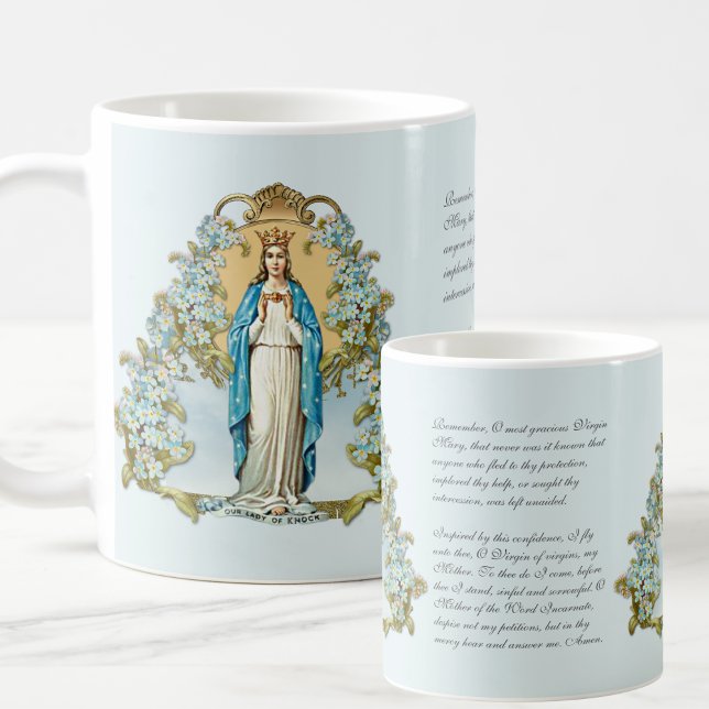Mug Vierge Marie Florale Religieuse Dame De Knock (Créateur téléchargé)