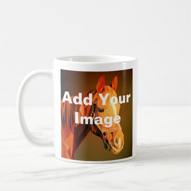 Mug Vierge personnalisée Ajouter votre image et/ou vot (Gauche)
