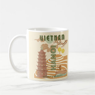 Mug Vietnam Travel Art, Vintage