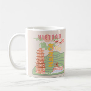 Mug Vietnam Travel Art, Vintage