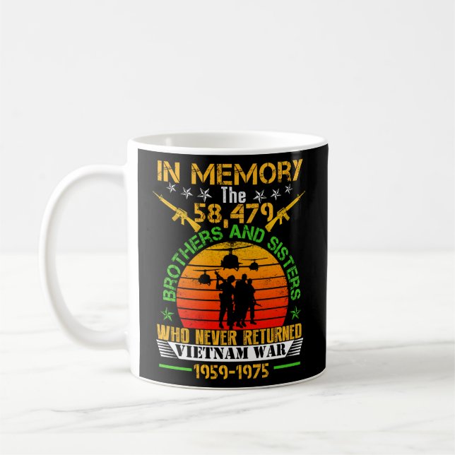 Mug Vietnam Vétérinaire En Mémoire La Guerre Vietnam (Gauche)