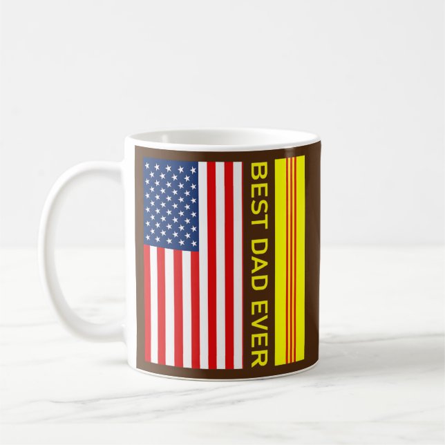 Mug Vietnamese VNCH Flag Viet Nam Cong Hoa Best Dad (Gauche)