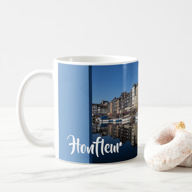 Mug Vieux Bassin, (Vieux Port) Honfleur, France (Avec donut)
