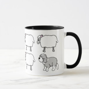 Mug Vieux chien de berger anglais vivant en troupe la