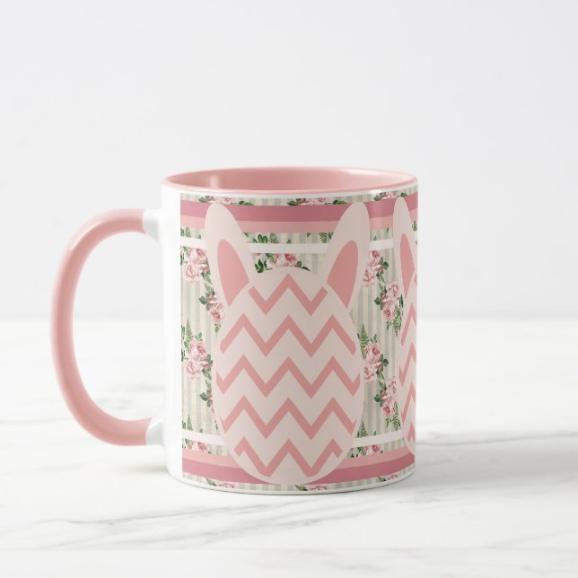 Mug Vieux lapin rose de Pâques (Gauche)