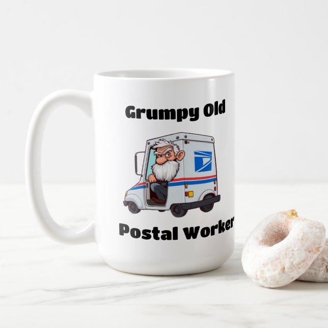 Mug Vieux travailleur postal (Avec donut)
