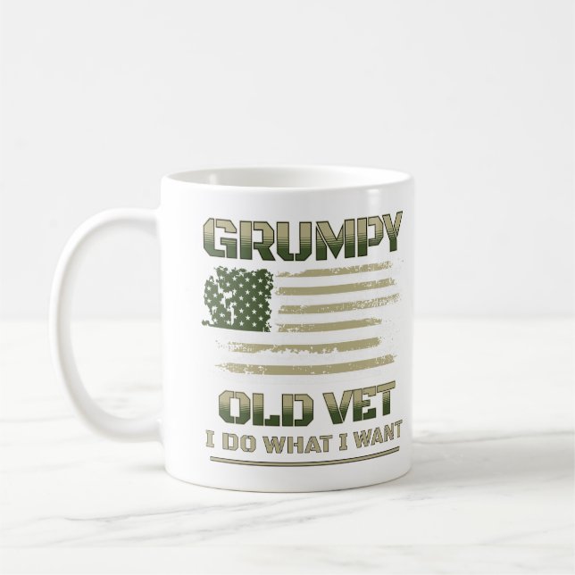 Mug Vieux Vet Grumpy Je Fais Ce Que Je Veux Vétérinair (Gauche)