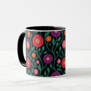 Mug Vigne Fleur de Milieu de Siècle Guirlande de Jar