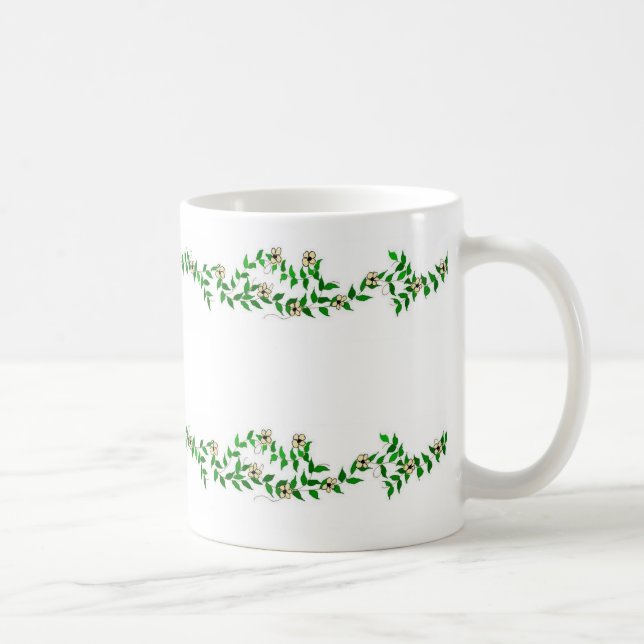 Mug Vignes Et Petites Fleurs (Droite)
