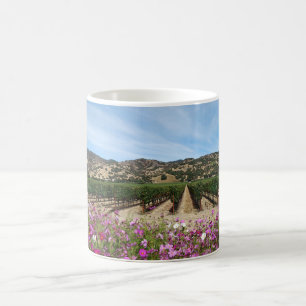 Mug Vignoble Napa Valley Avec Fleurs Cosmos