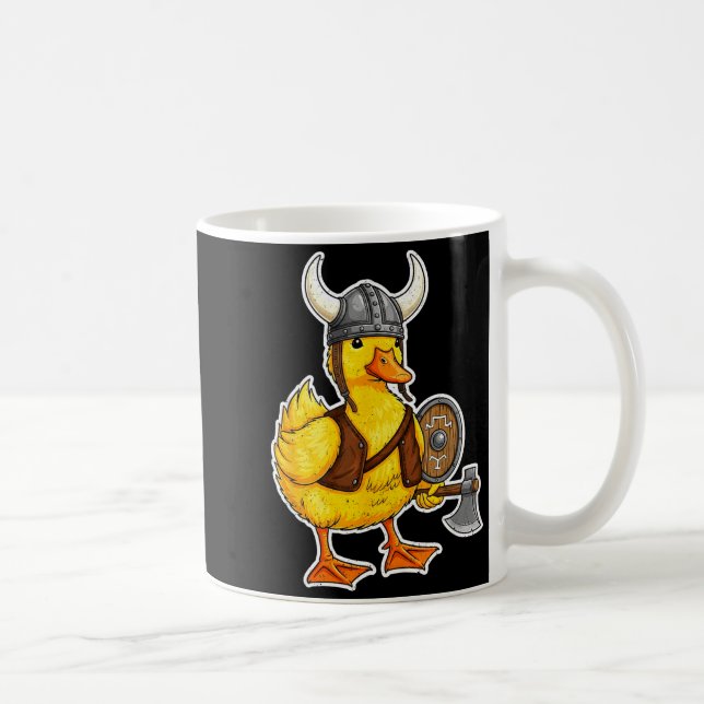 Mug Viking Duck Funny Warrior Design  (Droite)