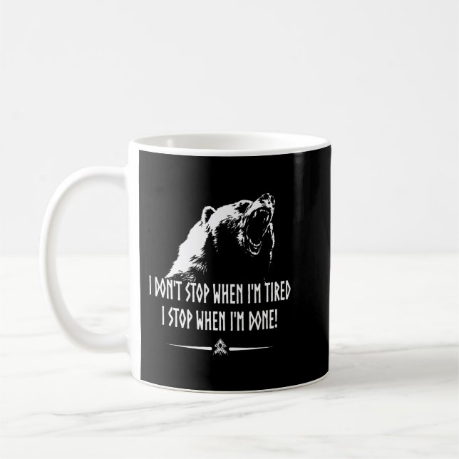 Mug Viking Je Ne M'Arrête Pas Quand Je Suis Fatigué Je (Gauche)