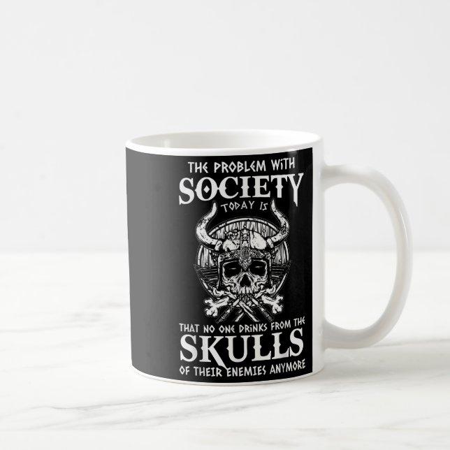 Mug Viking Nordic Valhalla Odin Funny Problème de soci (Droite)