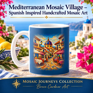 Mug Village de mosaïque méditerranéen
