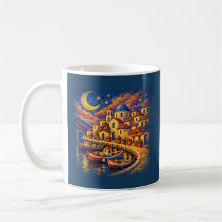 Mug Village de pêcheurs mosaïque méditerranéen