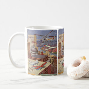 Mug Ville de science-fiction vintage, Steam Punk victo
