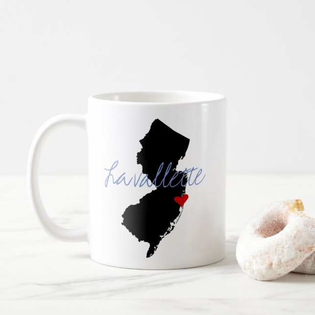 Mug Ville du New Jersey avec coeur (Avec donut)