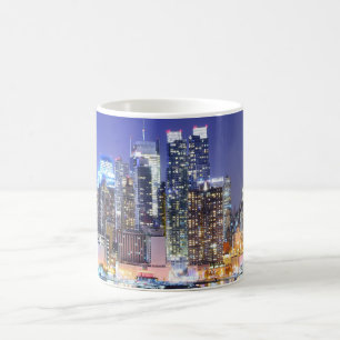 Mug Ville illuminée de Manhattan