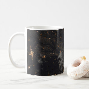 Mug Ville Lumière La Nuit Sur La Planète Terre