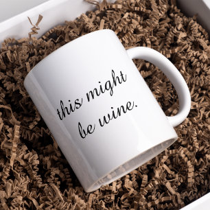 Mug Vin d'amour minimaliste moderne Citation amusante