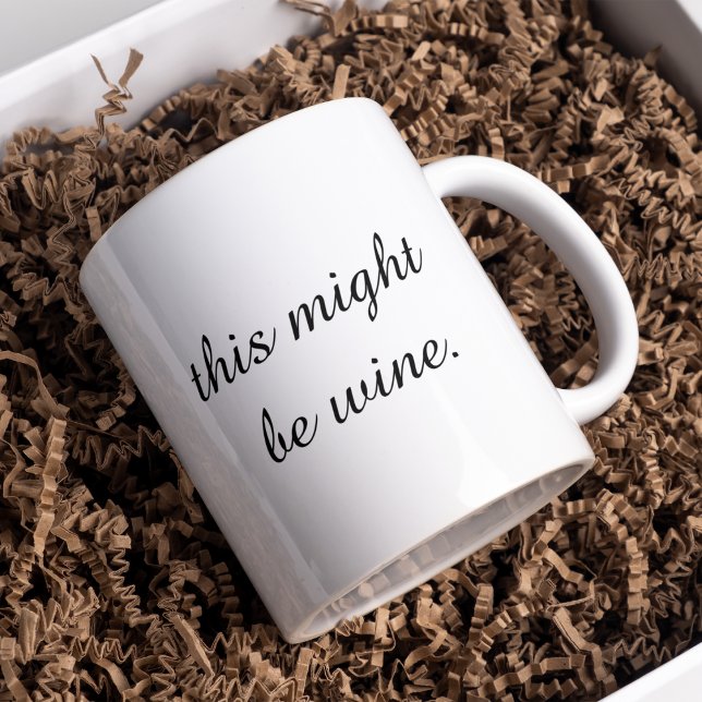Mug Vin d'amour minimaliste moderne Citation amusante (Créateur téléchargé)