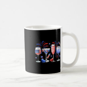 Mug Vin drôle Gl Rouge Blanc Bleu Feu d'artifice Joyeu