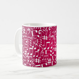 Mug Vin riche de Bourgogne avec des notes de musique d