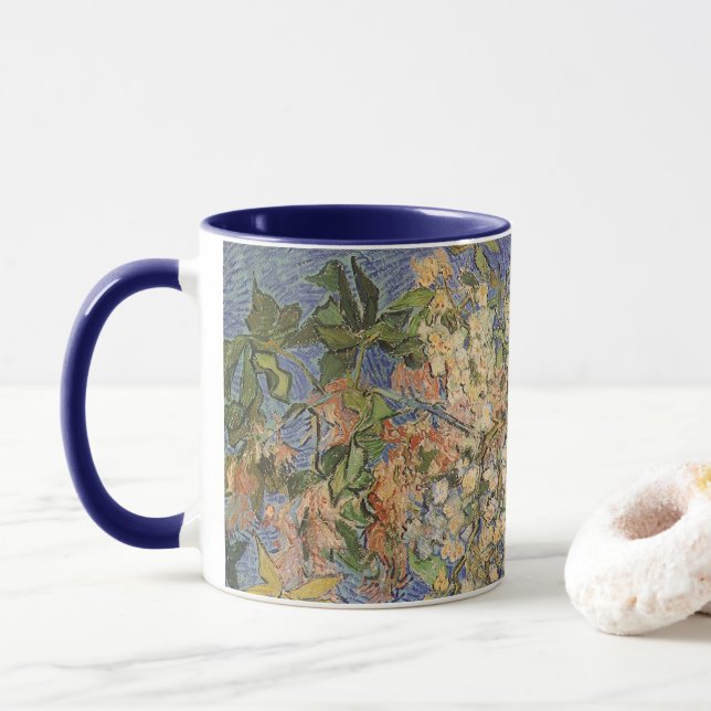 Mug Vincent van Gogh - Branches de châtaigniers en fle (Avec donut)