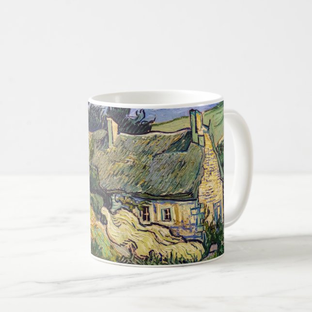 Mug Vincent Van Gogh - Chalets de chaume à Cordeville (Devant droit)