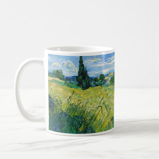 Mug Vincent van Gogh - Champ de blé vert avec Cypress (Gauche)