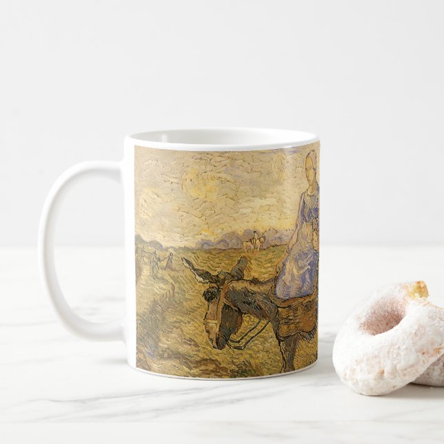 Mug Vincent van Gogh - Couple de paysans allant au tra (Avec donut)