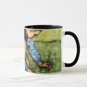 Mug Vincent Van Gogh - Garçon coupant de l'herbe avec 