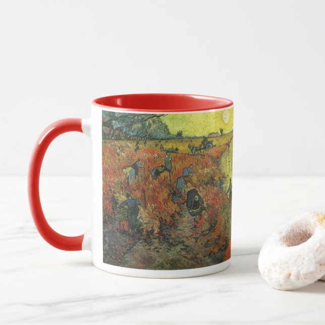Mug Vincent van Gogh - Le vignoble rouge (Avec donut)