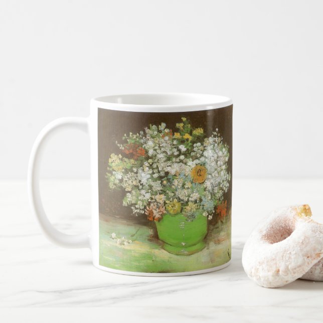 Mug Vincent van Gogh - Vase avec Zinnias et Fleurs (Avec donut)
