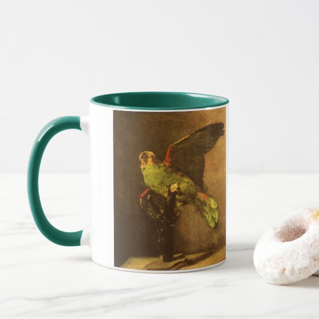 Mug Vincent van Gogh - Vie morte avec perroquet vert (Avec donut)